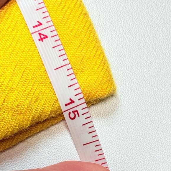 Banana Republic Womens Size 0 Bright Mustard Yellow Wide Leg Wool Cropped Pants - Picture 5 of 6